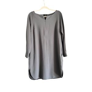 ottod'Ame Essence Gray Long Sleeve‎ Dress Minimalist Pocket Detail